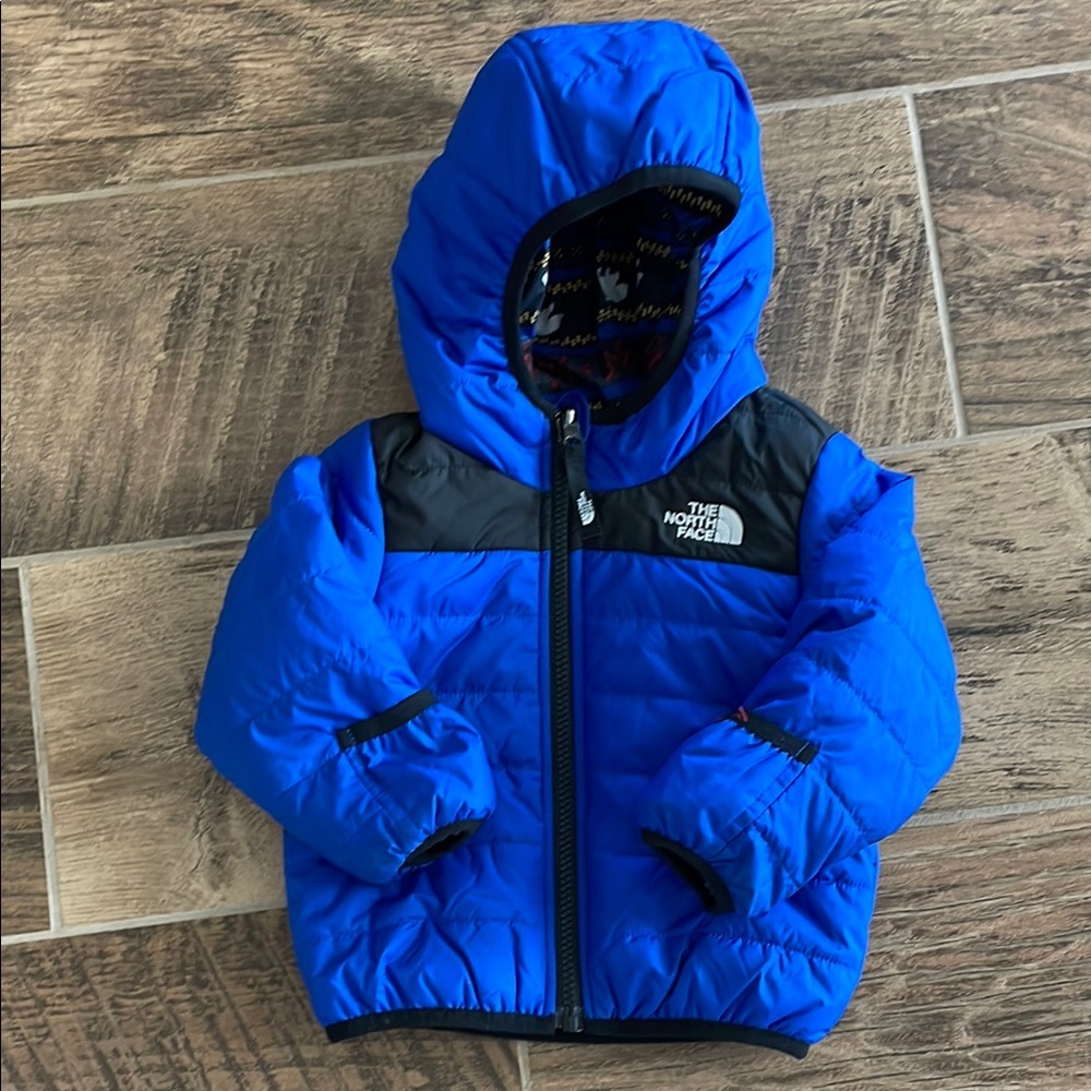 The North Face Blue and Black Hooded Jacket